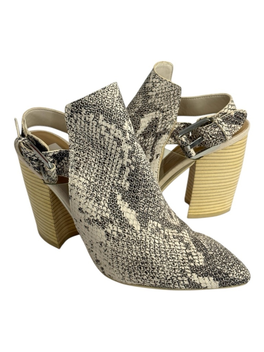 Dolce Vita "Frankie" Snakeskin Block Heel Booties Size 7